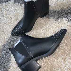 Zola black studded booties